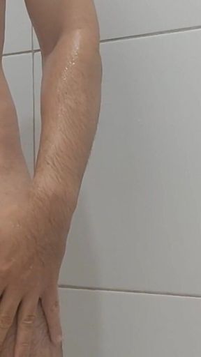 Straight Young Man's Bath and Masturbation.