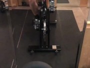 Gym Masturbation - Jerk Off & Cum While Naked Cycling On My New Exercise Spin Bike