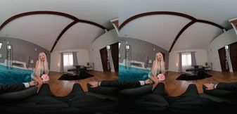 Virtual Bride Gushing Before Wedding with Busty TGirl Brittney Kade VR POV