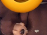 Stroking bbc with toy part 2