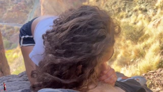 My girlfriend gets big cock in the Canyon