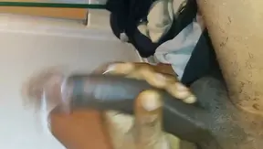 Big Black BBC in Las Vegas Glory Hole Action – Hung Stud JERKS OFF Live