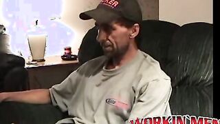 Horny old man is really eager to jacks off his fuck stick