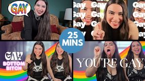GAY ENCOURAGE MIND FUCK COMPILATION - Gay Encouragement with Countess Wednesday - Humiliation, Encouraged Bi, Imposed Bi, Bundle MP4 1080p