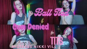 Ball Tied and Cum Denied for Tits