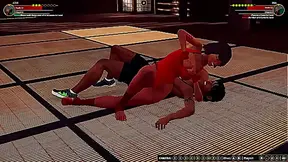 Dela Battles Josie in Steamy Naked Fighter 3D Showdown