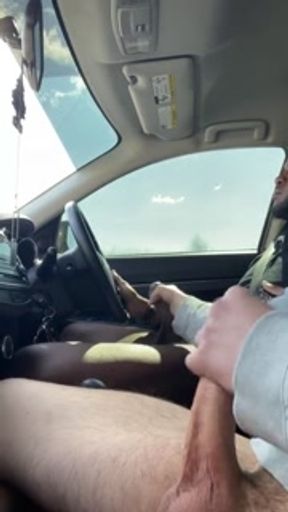 Jocks Do Public Highway Hand Jobs Till They Bust Their Huge Loads