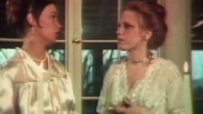 Redhead vintage white lady blows dick under the table