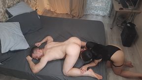 lewd wench pegging her guy s and gets cum.