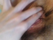 Hairy Onlyfans Slut Pink Moon Lust GAPES FURRY Hairest BUSH PUSSY shows Her Cute Pink Clit Clitoris