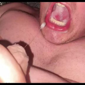 Self facial swallow own cum compilation