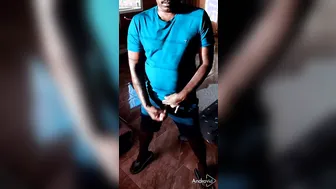 Blue Indian stud strokes his big cock in solo masturbation compilation