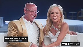 Blonde Milf Bella Bare Gets Tag-teamed By Two Massive Bbcs While Hubby Cheers On