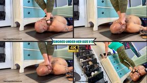 Ignored Under Her Size 9's - Amazon Goddess Rapture Ignores Her Slave While Trampling His Face and Throat - Facestanding and Throat Standing Put Him Out Twice - 4K (MP4)