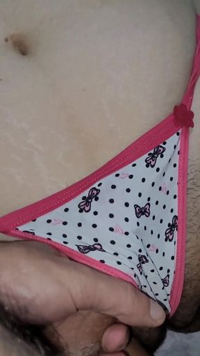 Rubbing Cock In Panties And Luscious Pussy! cumming in panties