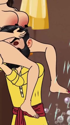 Spectacular moment from &quot;Shower Neeche Chudai, Hindi Cartoon Sex Story&quot;