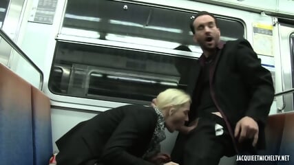 Subway blowjobs and outdoor fucking with two perverted AF train-wreck