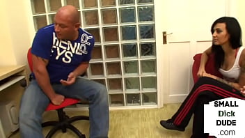 Small cock mistresses humiliating guy in erotic group