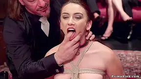 Brunette And Blonde Are Orgy Bdsm Fucked