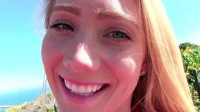 aj applegate creampie outdoors in fishnet lingerie