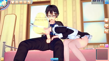 Sheffield Hentai,  Maid From Azur Lane, Tends To Her Master'_s Needs