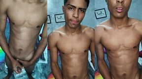 novinho safadinho mandei ele tocar uma e gozar gostoso