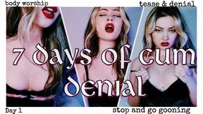 7 days of denial Day 1