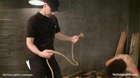 ”Tall skinny ebony screwed at training”