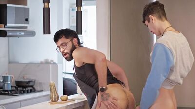 Magic C and Camilo Brown breed each other's big asses & creampies in Nudist Chefs Surprise - Creampie Pushout