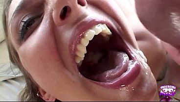 Gorgeous brunette and blonde girls love being at the centre of an orgy with cumshots