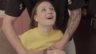 Petite teen used as a fuckdoll by her horny roommate