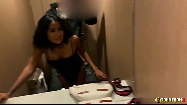 JohnTronX - Public bathroom quickie with a hot and wild Asian babe