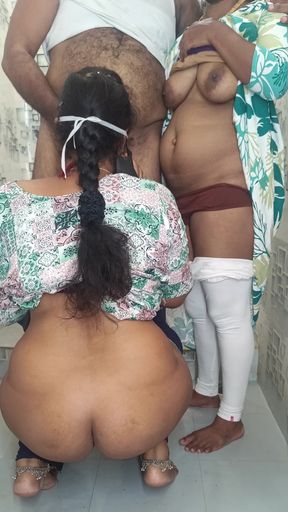 Bathroom threesome