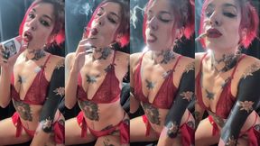 Marlboro Red, in red