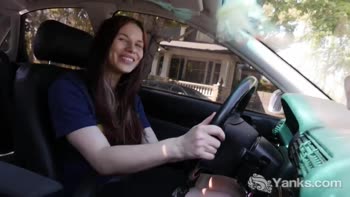 Matilda's Roadside Orgasm: Shaved and Vibrated Solo Delight