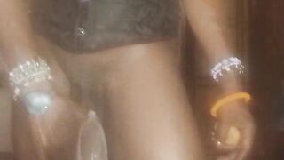 Ryding That Meatpipe Mature Chocolate Trans Solo With Plaything