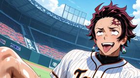 Femboy Ftm Shoving a Baseball Bat up Her Wide Asshole. Hentai Porn Animation.