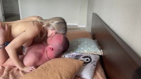 Romantic Caresses of a Couple in Love