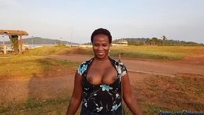 milf nikkie african impressions and public boob flash