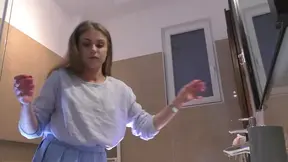 Slim Blonde Sugar Baby Goes Commando for Steamy Bang Fest