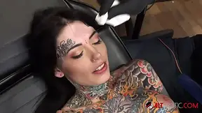 Tattooed Beauty: Shaved & Black Hair