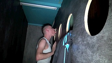 NICO fucking cock in glory holes and sniff sqneaker