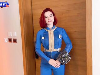 Fallout Cosplay - Redhead Dweller of Shelter 33 Rough Fucks with Stranger till Facial