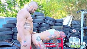 TRAILERTRASHBOYS Ryan Sebastian Barebacks With Davin Strong