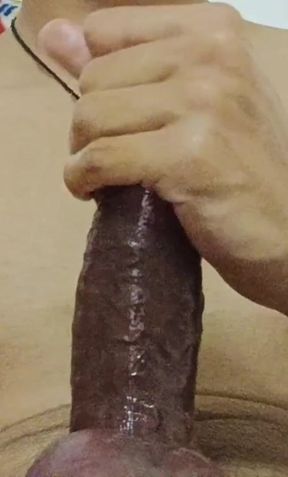 Close up Zoom All Viens Tied Hard Cock and Balls