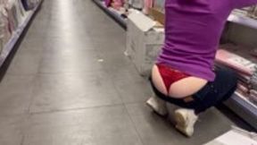 Public Buttcrack and Thong #2