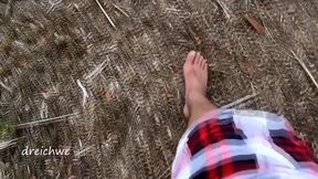 crushing plants with my feet