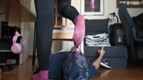 Dirty socks worship and foot gagging after gym