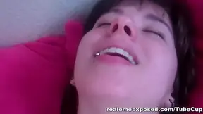 Emo Chick with small breasts toying her twat