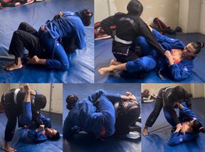 Competitive Jiu Jitsu Gi Female Fighting Match